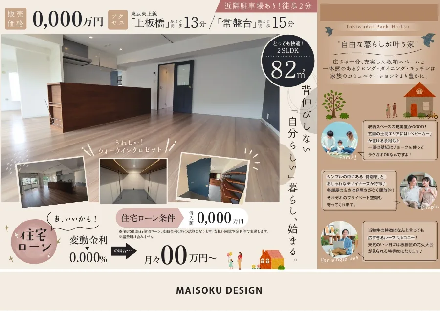 制作したマイソクの事例サンプル