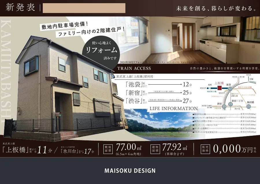 制作したマイソクの事例サンプル