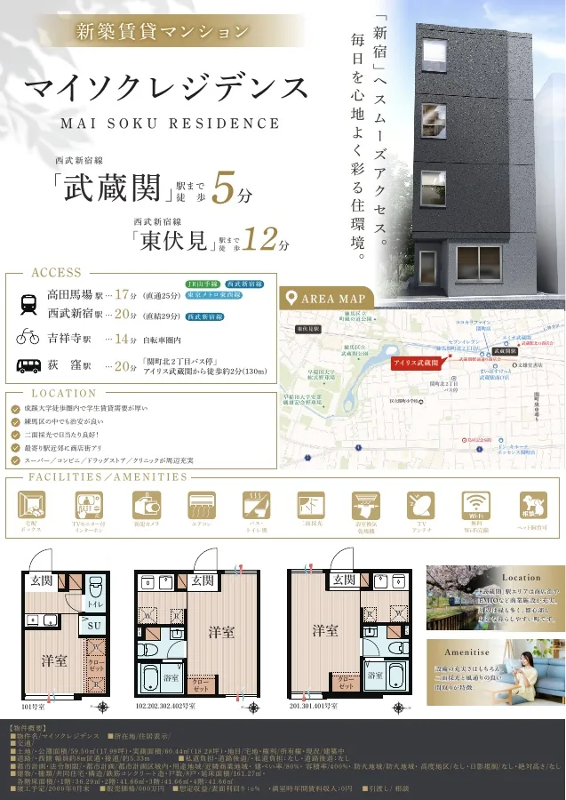 制作したマイソクの事例サンプル